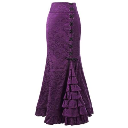 1/2 Elegant lång kjol för bröllop eller nöjesställen The Purple s,1 1 Pc
