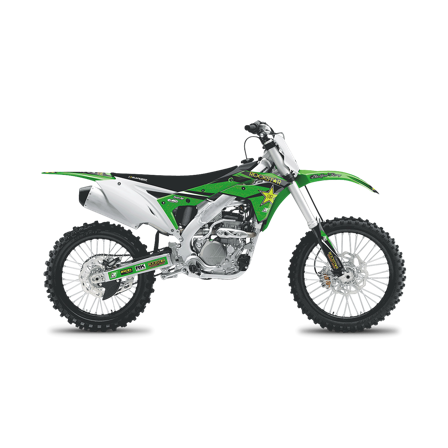 Stafferingssæt + Sædebetræk Blackbird Rockstar Energy, Grøn/Sort/Gul - Kawasaki KX 250 2019-2020