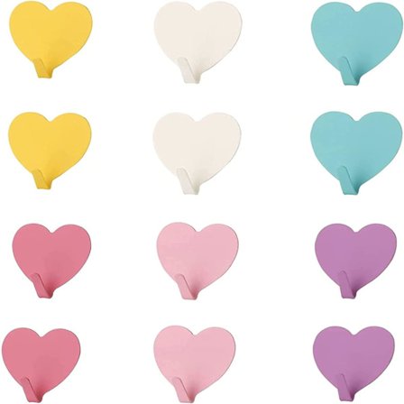 Hjärtformad Väggkrok Självhäftande Krok Rostfritt Stål Multifunktionell