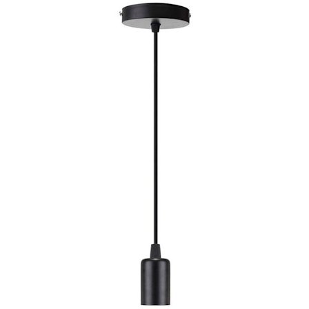 Industriell hängande lampa svart taklampa armatur 1 M justerbar DIY-krona