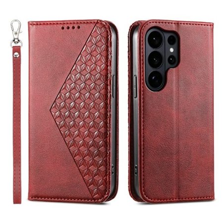 Xiaomi 17 Plånboksfodral Konstläder med Handrem - Röd