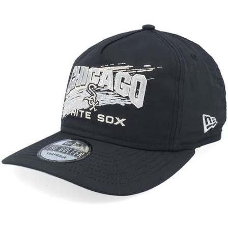 New Era - MLB Svart snapback Keps - Chicago White Sox Throwback Brush Black Strapback @ Hatstore