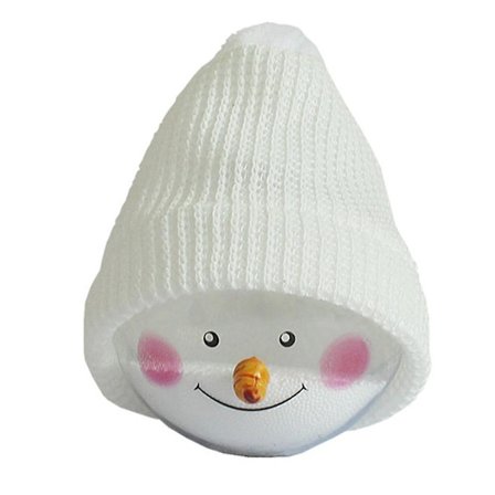 Julepynt gennemsigtig plastik snemandskugle hvid