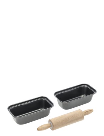 Blomsterbergs | Mini-Brødformsæt M. Kagerulle 3 Dele | 22X8.5X4.5CM