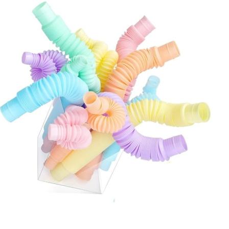 Pop Tube Sensorisk Fidget Legetøj Farverig Kraftfuld til Bygning Bygning Pædagogisk Legetøj