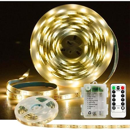 1m LED-stripe med fjernkontroll, batteridrevet for varm hvit innendørs dekorasjon Varmvit-1 m Parent