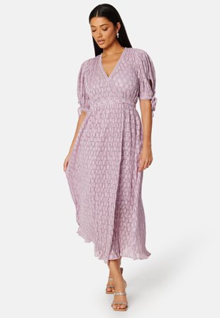 byTiMo Plisse Wrap Dress 026 - Lavender Klær