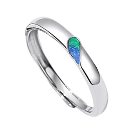 Heart of Aurora parring enkel og elegant fingerring til menn og kvinner daglig slitasje