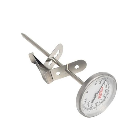 Mjölktermometer, rostfritt stål köksredskap, silver