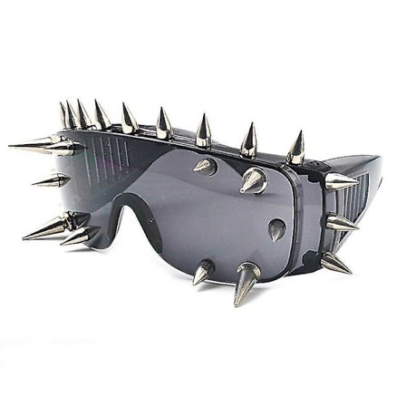 Rivet Solbriller Nye Overdimensjonerte Speil Shades Briller Metall Futuristiske Kvinnelige Briller