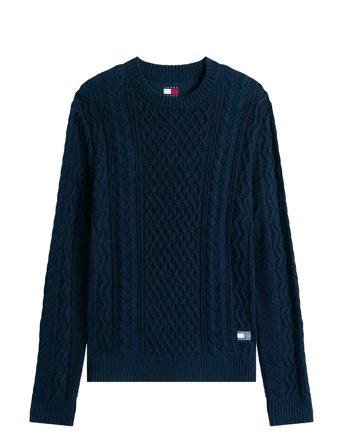 Tommy Jeans | Tjm Slm Badge Cable Knit Sweater | L