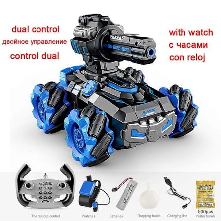 2.4G RC Tankbil Leke Fjernkontroll Driftebil RC Leke 4WD Vannbombetank Gestkontrollert Tank Leker for Barn Gutter Leker(h)