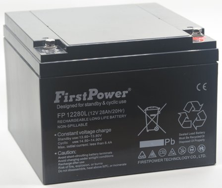 First Power FP12280L Batteri 12V, 28 Ah, Elfördelning & strömförsörjning