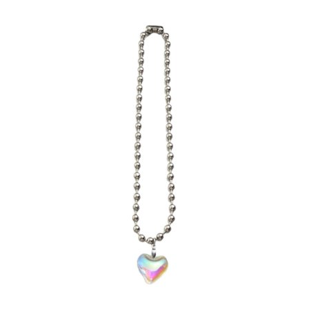 Boho Chunky Bead Chain Kaulakoru Sydän Riipus Choker Kaulakoru Ketju Y2k Love Heart Choker Korut naisille Tytöille Teini