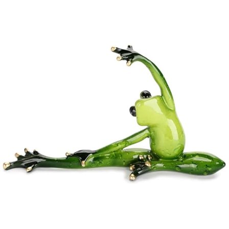 Fashion Singel Produkt Grön Yoga Groda Harts Dekorationer Ben Press Form Skrivbord Naturlig Kul Dekoration