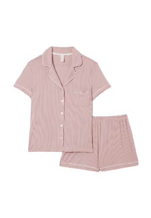 Å WOMAN Kortärmad pyjamas POLLY Sovkläder Rosa XL