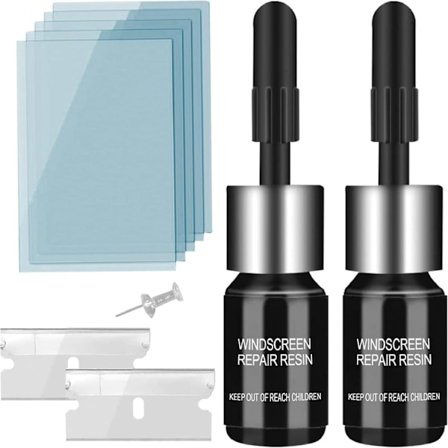 Vindussprekker reparasjonssett bilvindu glass væske reparasjonssett, Automotive Nano Fluid Glass Filler kjøretøy for å fikse flis, sprekker, Bulls-Eye
