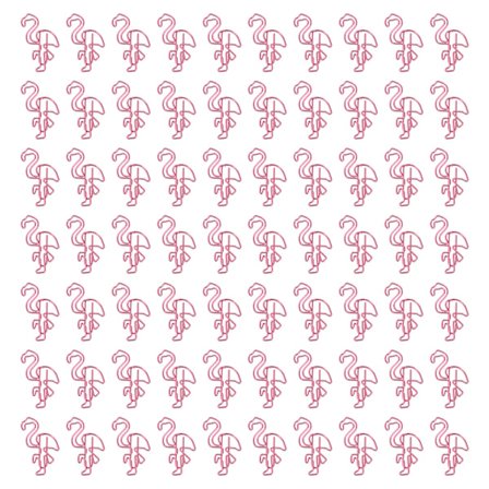 100 st Flamingo Gem Paper Clip Söta Djur Form Fil Notis Sida Markör Clips Bokmärke Fil Klassificering Lila