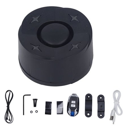 Sykkelalarm med lys Trådløs Anti-tyveri Sykkel Motorsykkel Baklys Alarm Høyere Volum Sykkel Sikkerhetsalarmsystem Svart Enkelt Fjernkontroll