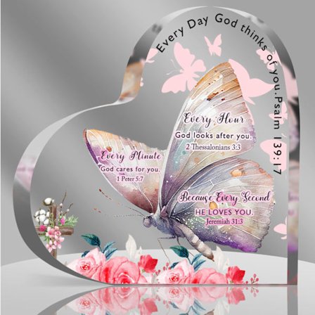 Kristillisiä lahjoja naisille Inspiroivia lahjoja Raamatun jakeilla Inspiroivaa työpöydän sisustusta Kaiverrettu akryyli