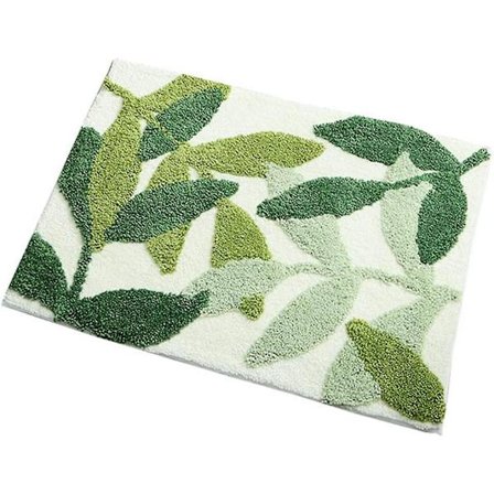 Grön badrumsmatta i mikrofiber med stark vattenabsorption, halkfri dörrmatta för inomhusbruk
