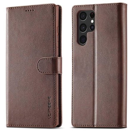 LC.IMEEKE Samsung Galaxy S22 Ultra 5G cover - Dark brown