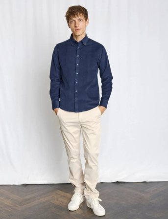 Bruun & Stengade Bs Monti Casual Modern Fit Shirt - Navy - L