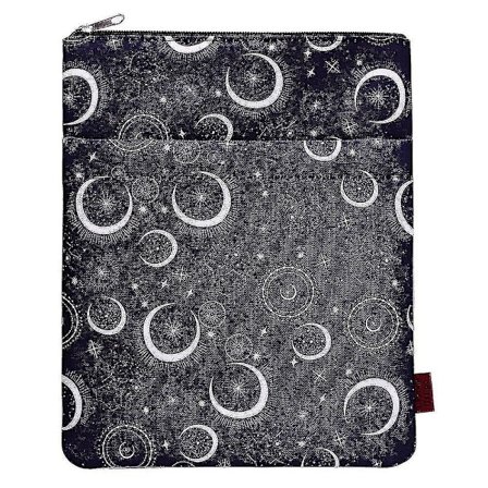 Boglomme med lynlås med måne og stjerne til paperbackbøger