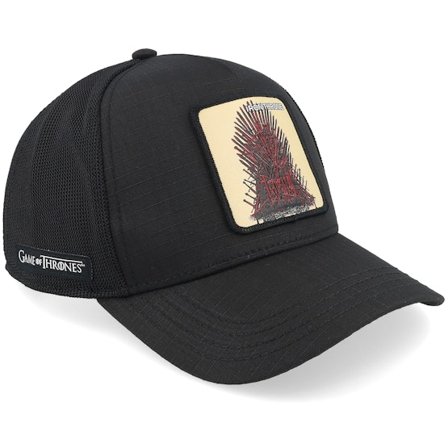 Capslab - Svart trucker Keps - Game Of Thrones Iron Throne Black A-Frame Trucker @ Hatstore