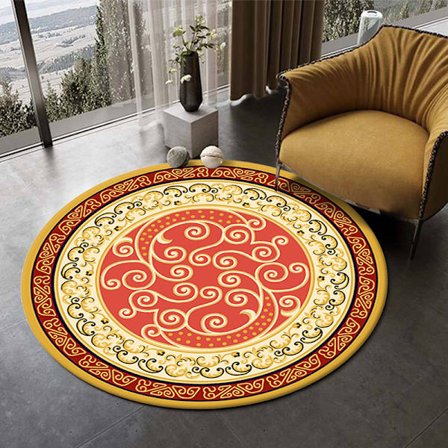 Rund Area Matta Mandala Mattor för Sovrum Badrum Tvättad Halksäker Cirkel Golvmattor Chic Bohemian Heminredning Mattor - Stil 9