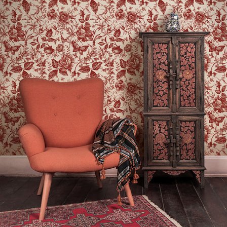 1 Pakke 250*40cm/98.43*15.74" Blomsterrose Selvklebende Tapet