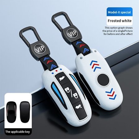 Car Smart Key Case Cover för Tesla Model X 3 Bag Protector Fob Band Skalhållare