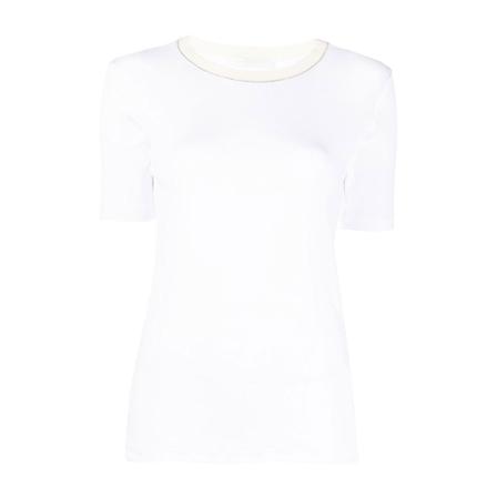 Fabiana Filippi T-shirts and Polos White , Wit , Dames , Maat: 2XS