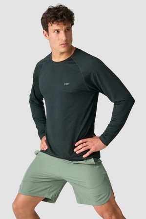 Training Mesh Long Sleeve Men Dark Green