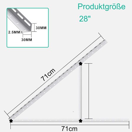 Aluminium Solpanel Trekant Beslag M