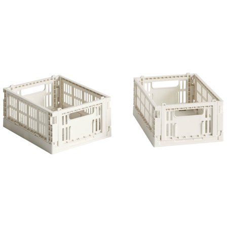 Hay Colour Crate opbevaringskasse mini off white, 2 stk. | KitchenOne
