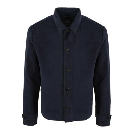14 Bros, Boxy Coat Niebieski, Mężczyzna, Rozmiar: XL