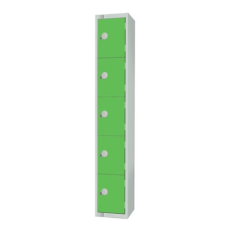 Elite locker, 5 door, 1800x300x450 mm, green