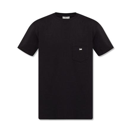 Woolrich, Czarny T-shirt with pocket Czarny, Mężczyzna, Rozmiar: S