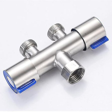 4-Point Faucet Three-Way Deflector 1-in-2 Adapter Dual-Head