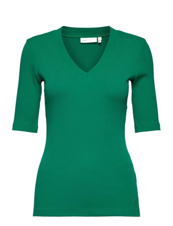 Dagnaiw V T-Shirt T-shirt Top Grøn InWear
