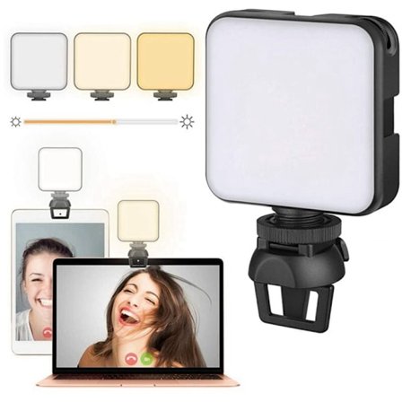 Täyttövalo Type-C -portti Videoneuvottelu Säädettävä LED-lamppu Puhelin Kamera Tietokone Live-lähetys Valokuvausvalo