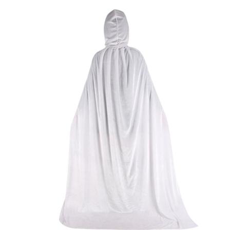 Vit 130 cm Unisex Helkroppad Huvad Kappa Kostym