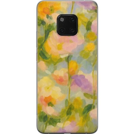 Kompatibelt Mobilskal till Huawei Huawei Mate 20 Pro Mjuka sommarblommor i drömsk pastellharmoni