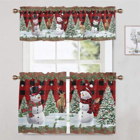 1/2 St Printed Pläd Stång Pocket Dekorativ Xmas Kort Panel