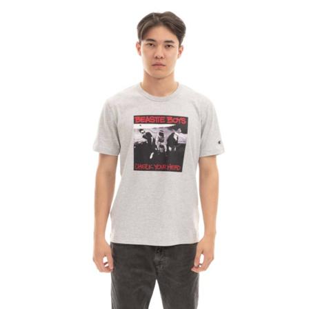 Champion, Koszulka męska Champion x Beastie Boys Crewneck T-Shirt 219284 Em 004 Szary, Mężczyzna, Rozmiar: XL