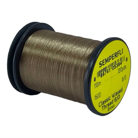 Semperfli Classic Waxed Thread 110m 6/0 - Brown