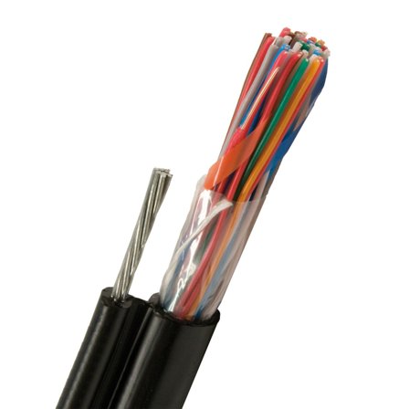 Nexans ELLCE Telekabel 50 x 2 x 0,7 mm, svart 1 m, kappet, Stikkontakter & kabler