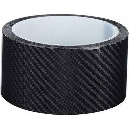 Kulfiberfilm, Bil Dørtrinbeskytter, Sort Kulfiber Kofanger Beskyttelsesfilm, Vandtæt Selvhæftende Anti-Scratch Sticker Strip(5CM3M)