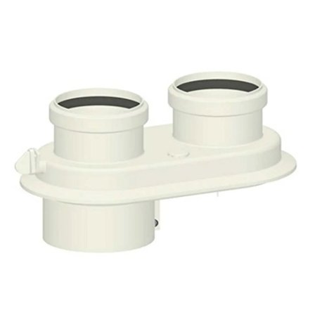 Kit sdoppiato scarico fumi universale ø 80/80 per caldaie a condensazione in PP - PABSD 08 D80